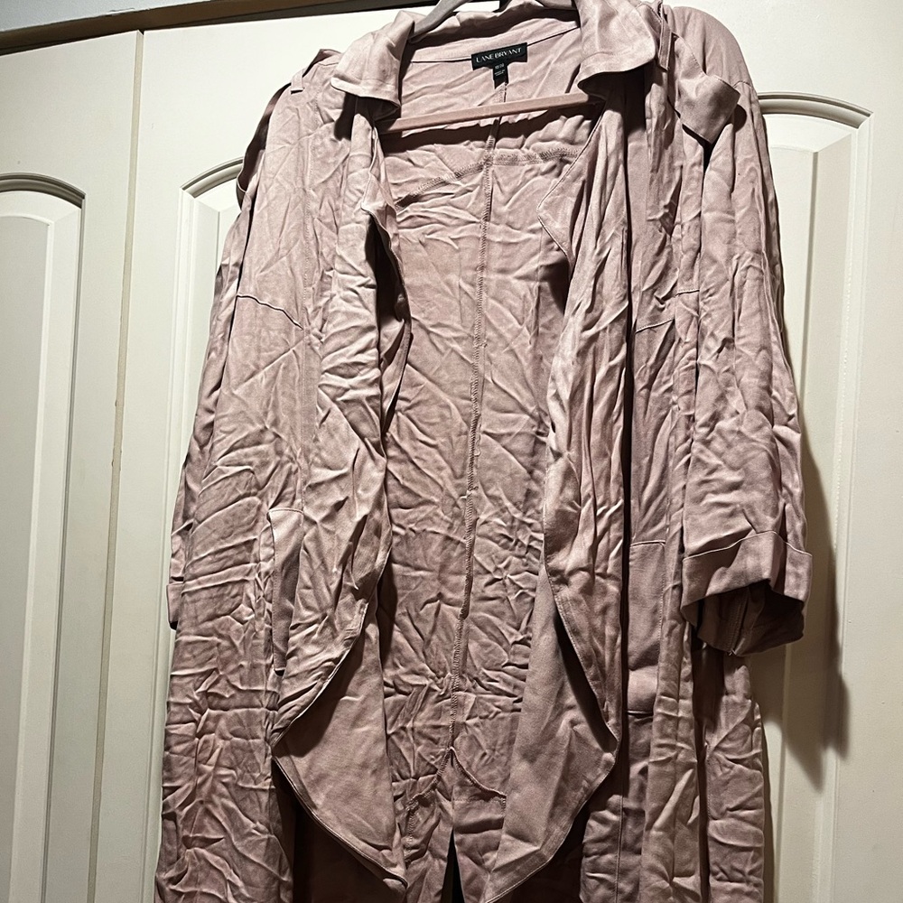 Chic Mauve Drape Coat
